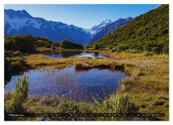 Produktbild: Neuseeland - vom Cape Reinga bis zum Franz-Josef-Gletscher (hochwertiger Premium Wandkalender 2026 DIN A2 quer), Kunstdruck in Hochglanz