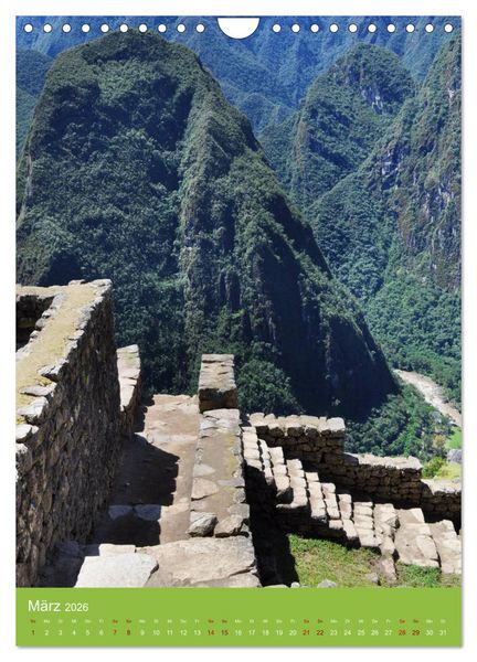 Produktbild: Erlebe mit mir Machu Picchu (Wandkalender 2026 DIN A4 hoch), CALVENDO Monatskalender