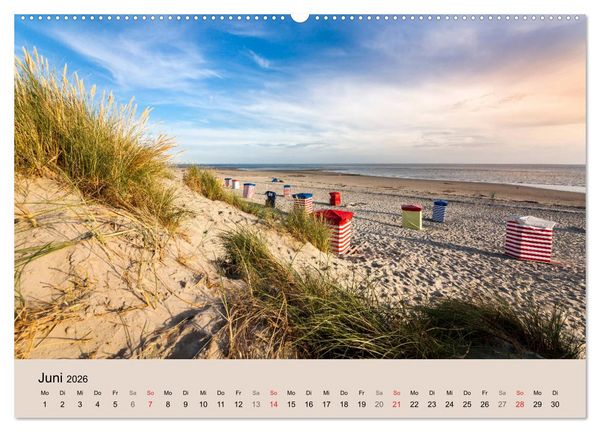Produktbild: Nordseeinsel Borkum - Inselrausch im Hochseeklima (Wandkalender 2026 DIN A2 quer), CALVENDO Monatskalender