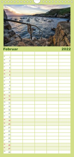 Produktbild: Familienplaner Sehnsucht Bretagne (Wandkalender 2022 , 21 cm x 45 cm, hoch)