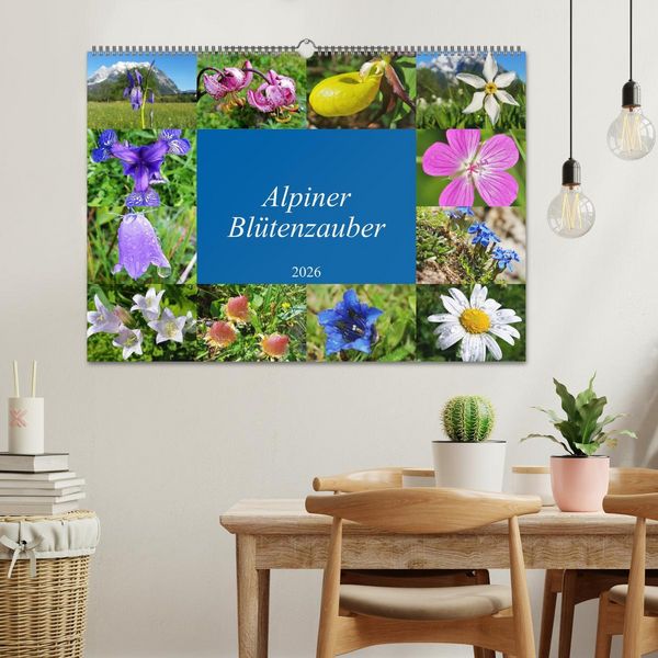 Produktbild: Alpiner Bl&uuml;tenzauber (Wandkalender 2026 DIN A2 quer), CALVENDO Monatskalender