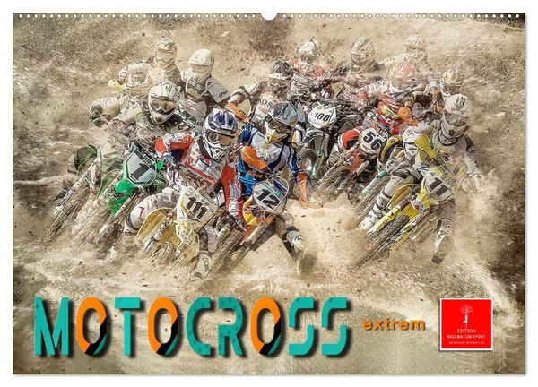 Motocross extrem (Wandkalender 2025 DIN A2 quer), CALVENDO Monatskalender