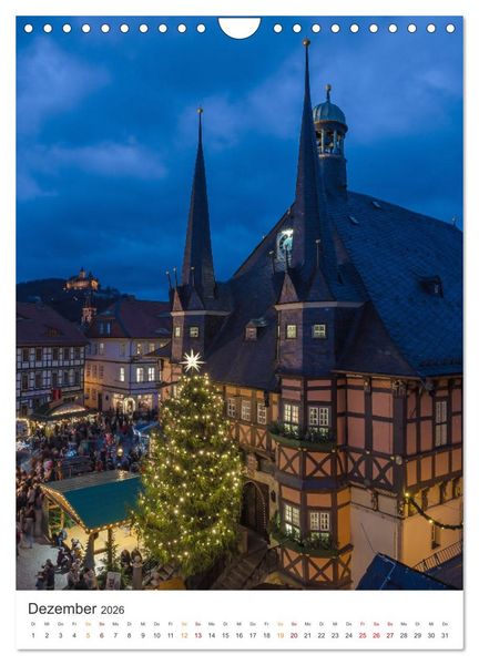 Produktbild: Stadt Wernigerode (Wandkalender 2026 DIN A4 hoch), CALVENDO Monatskalender