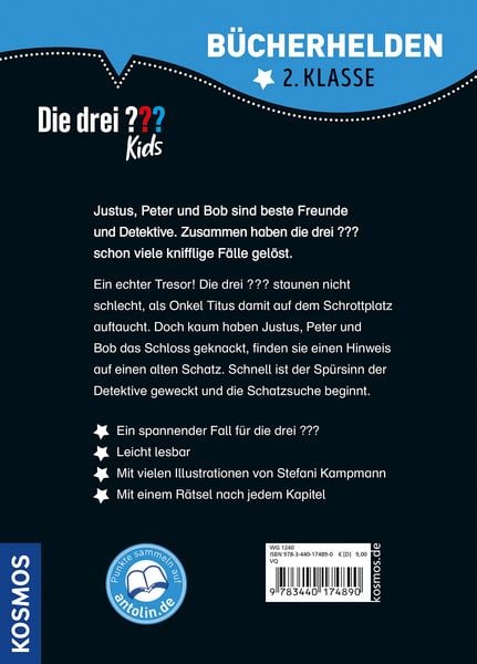 Produktbild: Die drei ??? Kids, B&uuml;cherhelden 2. Klasse, R&auml;tselhafte Schatzsuche