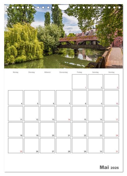 Produktbild: N&Uuml;RNBERG Bezauberndes Altstadtherz / Terminplaner (Wandkalender 2026 DIN A4 hoch), CALVENDO Monatskalender