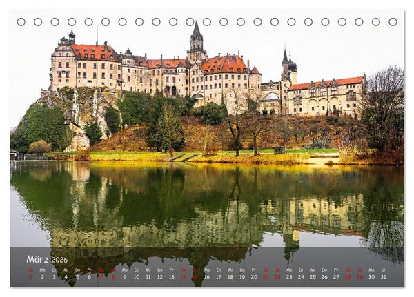 Produktbild: Festungen und Schl&ouml;sser auf der Schw&auml;bischen Alb (Tischkalender 2026 DIN A5 quer), CALVENDO Monatskalender