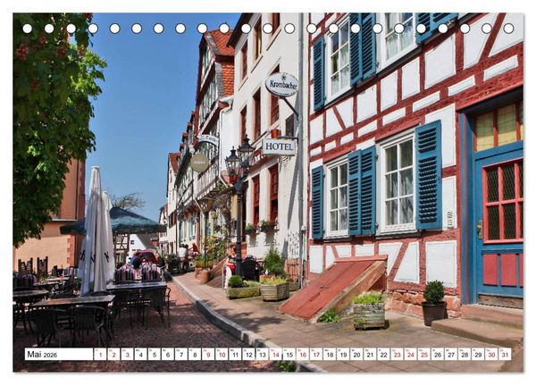 Produktbild: Barbarossastadt Gelnhausen vom Frankfurter Taxifahrer Petrus Bodenstaff (Tischkalender 2026 DIN A5 quer), CALVENDO Monatskalender