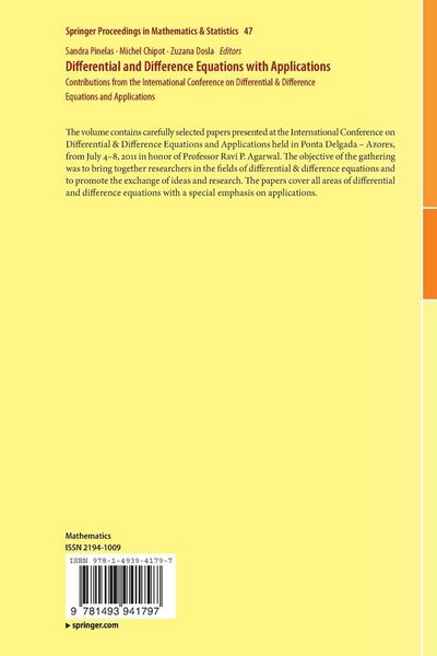 Produktbild: Differential and Difference Equations with Applications