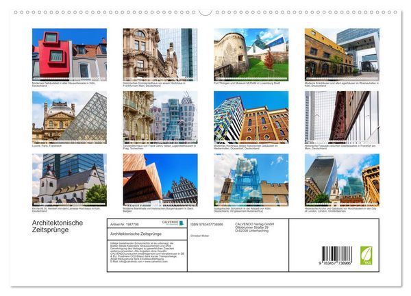 Produktbild: Architektonische Zeitspr&uuml;nge (hochwertiger Premium Wandkalender 2026 DIN A2 quer), Kunstdruck in Hochglanz