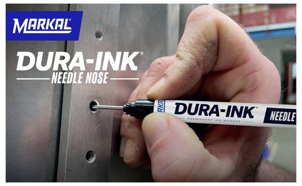 Produktbild: Markal DURA-INK NEEDLE NOSE 96519 Permanentmarker Blau wasserfest: Ja