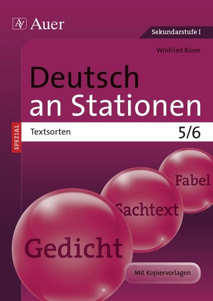 Produktbild: Deutsch an Stationen SPEZIAL Textsorten 5-6