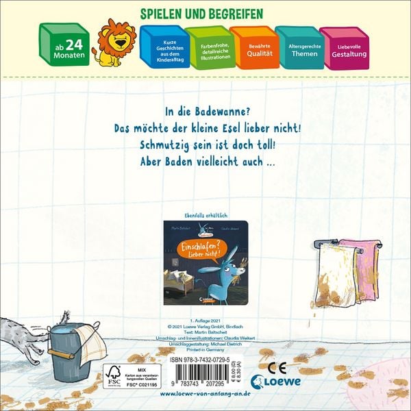 Produktbild: Der kleine Esel Liebernicht - Baden? Lieber nicht!