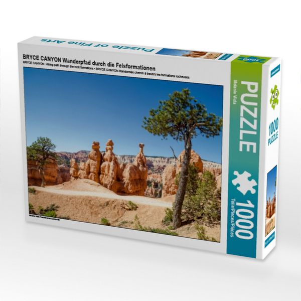 Produktbild: CALVENDO Puzzle BRYCE CANYON Wanderpfad durch die Felsformationen | 1000 Teile Lege-Gr&ouml;&szlig;e 64x48cm Foto-Puzzle f&uuml;r gl&uuml;ckliche Stunden