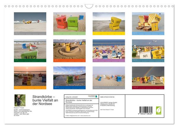 Produktbild: Strandk&ouml;rbe &ndash; bunte Vielfalt an der Nordsee (Wandkalender 2026 DIN A3 quer), CALVENDO Monatskalender
