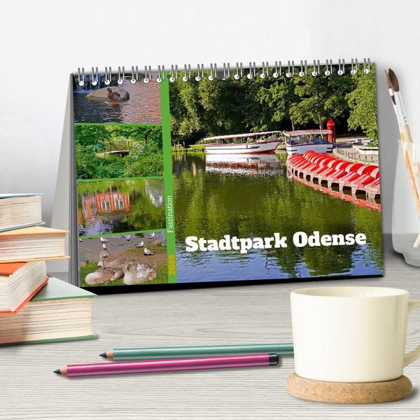 Produktbild: Faszination Stadtpark Odense (Tischkalender 2026 DIN A5 quer), CALVENDO Monatskalender