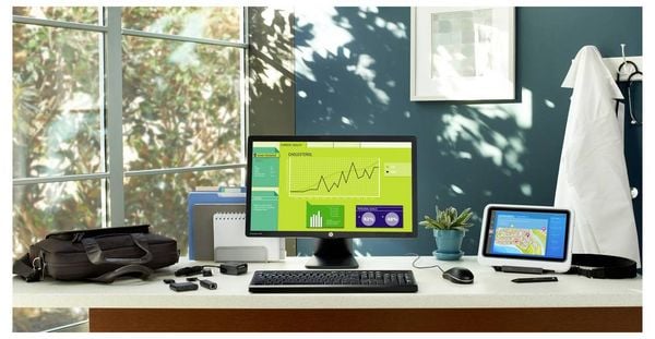 Produktbild: HP H4F02AA HDMI / VGA Adapter [1x HDMI-Stecker - 1x VGA-Buchse] Schwarz 0.045 m