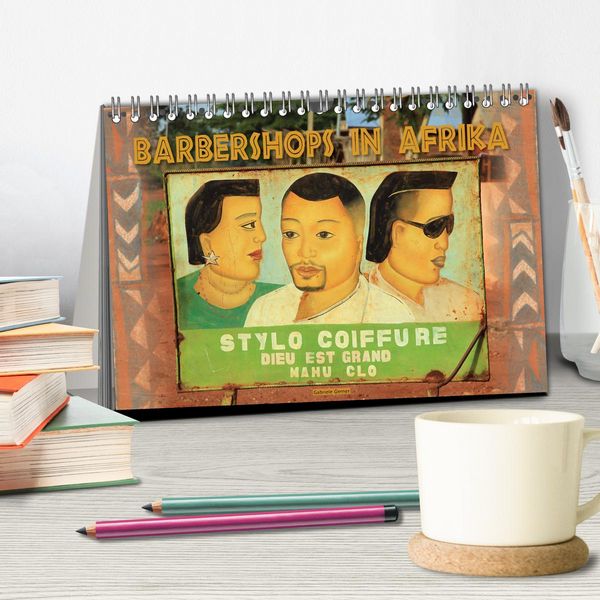 Produktbild: Barbershops in Afrika (Tischkalender 2026 DIN A5 quer), CALVENDO Monatskalender