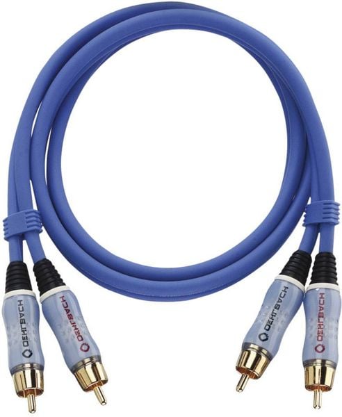 Cinch Audio Anschlusskabel [2x Cinch-Stecker - 2x Cinch-Stecker] 2.00 m Blau vergoldete Steckkontakte Oehlbach BEAT!