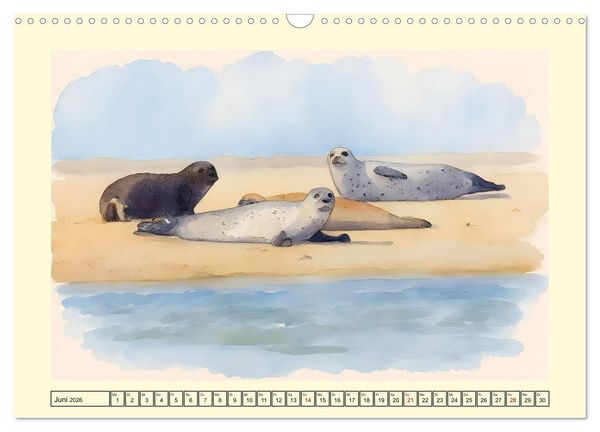 Produktbild: BORKUM Perle der Nordsee (Wandkalender 2026 DIN A3 quer), CALVENDO Monatskalender