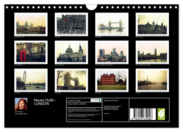 Produktbild: Neues Outfit - LONDON (Wandkalender 2026 DIN A4 quer), CALVENDO Monatskalender