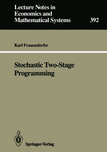 Produktbild: Stochastic Two-Stage Programming