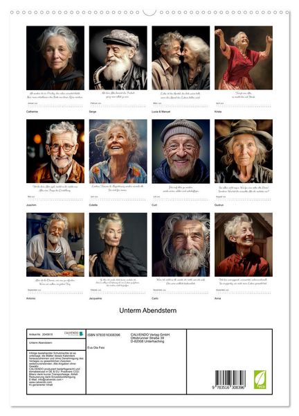 Produktbild: Unterm Abendstern (hochwertiger Premium Wandkalender 2026 DIN A2 hoch), Kunstdruck in Hochglanz