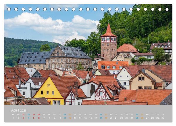 Produktbild: Kulmbach - zu F&uuml;&szlig;en der Plassenburg (Tischkalender 2026 DIN A5 quer), CALVENDO Monatskalender