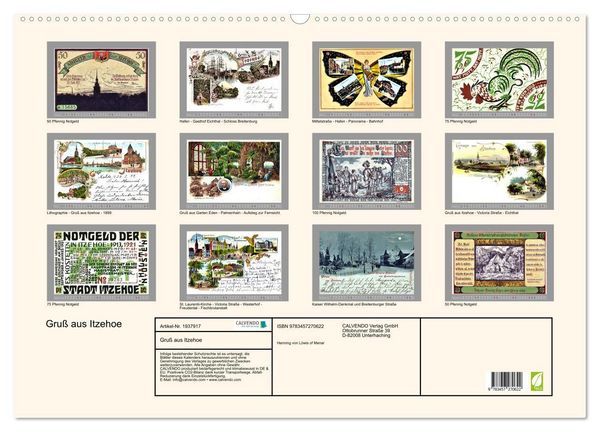 Produktbild: Gru&szlig; aus Itzehoe (Wandkalender 2026 DIN A2 quer), CALVENDO Monatskalender