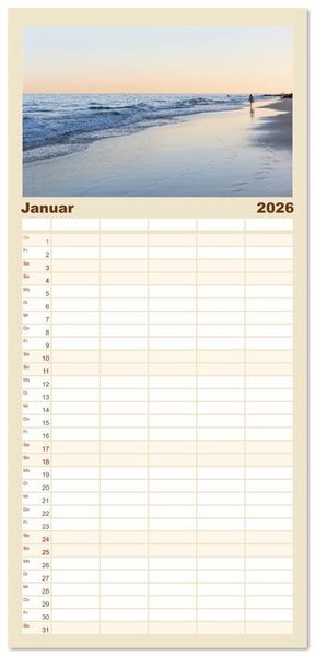 Produktbild: Familienplaner 2026 - Fuerteventura - W&uuml;stenzauber und Meeresrauschen mit 5 Spalten (Wandkalender, 21 x 45 cm) CALVENDO