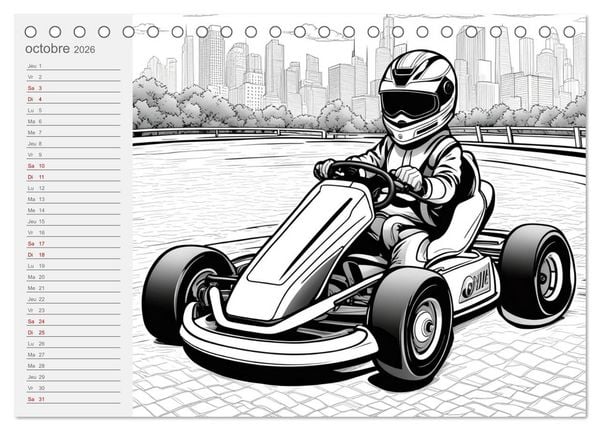 Produktbild: V&eacute;hicules motoris&eacute;s (Calendrier de bureau 2026 DIN A5 vertical), CALVENDO calendrier mensuel