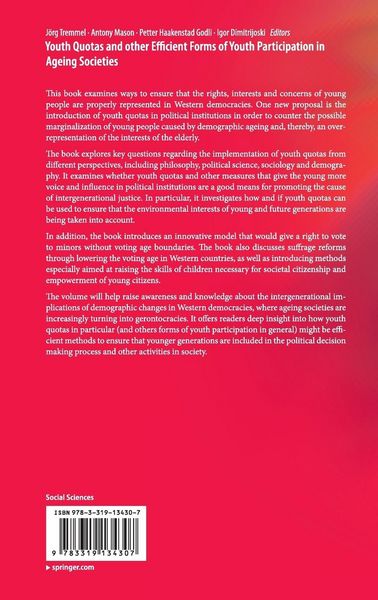 Produktbild: Youth Quotas and other Efficient Forms of Youth Participation in Ageing Societies