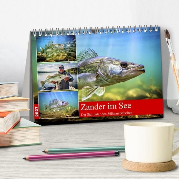 Produktbild: Zander im See (Tischkalender 2027 DIN A5 quer), CALVENDO Monatskalender