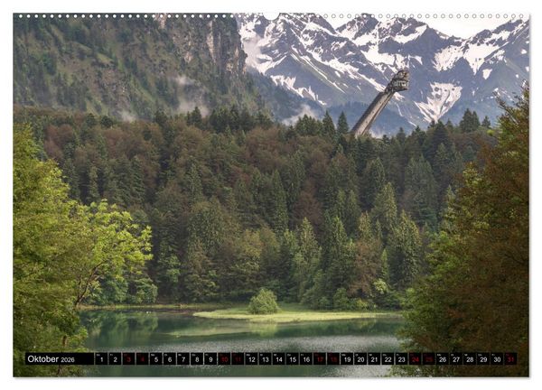 Produktbild: Oberstdorf und Umgebung (Wandkalender 2026 DIN A2 quer), CALVENDO Monatskalender