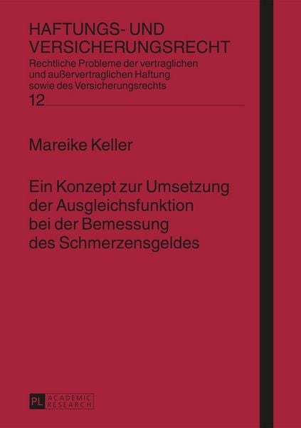 Produktbild: Ein Konzept zur Umsetzung der Ausgleichsfunktion bei der Bemessung des Schmerzensgeldes