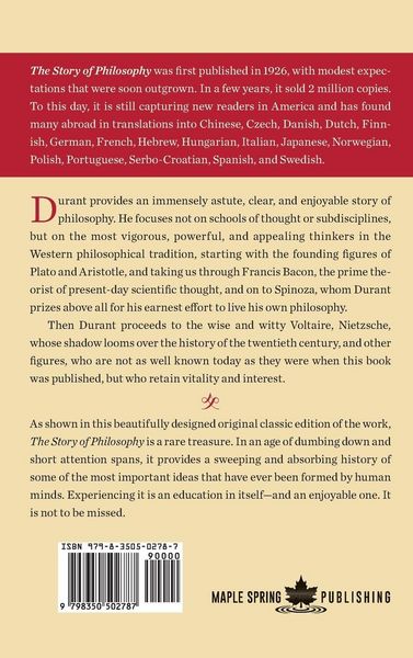 Produktbild: The Story of Philosophy (Original Classic Edition)