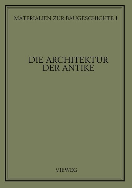 Produktbild: Die Architektur der Antike