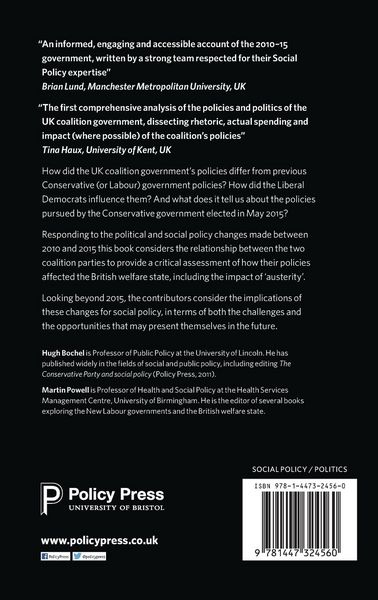 Produktbild: The coalition government and social policy