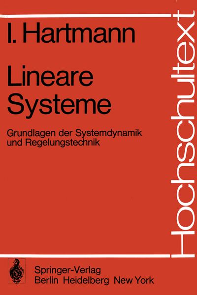 Lineare Systeme, Taschenbuch von I. Hartmann, Springer Berlin, 9783540077589