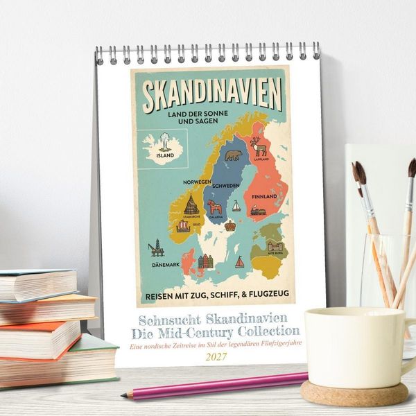 Produktbild: Sehnsucht Skandinavien &ndash; Die Mid-Century Collection (Tischkalender 2027 DIN A5 hoch), CALVENDO Monatskalender