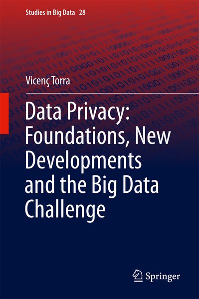 Produktbild: Data Privacy: Foundations, New Developments and the Big Data Challenge