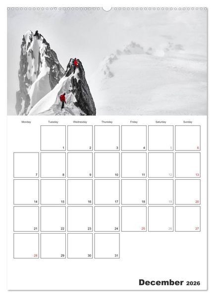 Produktbild: EXPLORING ALPS (High Quality Premium Wall Calendar 2026 DIN A2 portrait),CALVENDO 12 Month Wall Calendar