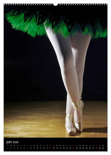 Produktbild: BALLERINE (Calendrier mural 2026 DIN A2 horizontal) calendrier de bureau