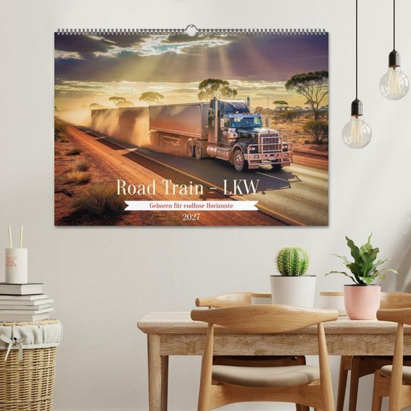 Produktbild: Road Train - LKW (Wandkalender 2027 DIN A2 quer), CALVENDO Monatskalender