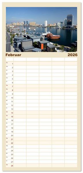 Produktbild: Familienplaner 2026 - Dubai, die Stadt der Superlative. mit 5 Spalten (Wandkalender, 21 x 45 cm) CALVENDO