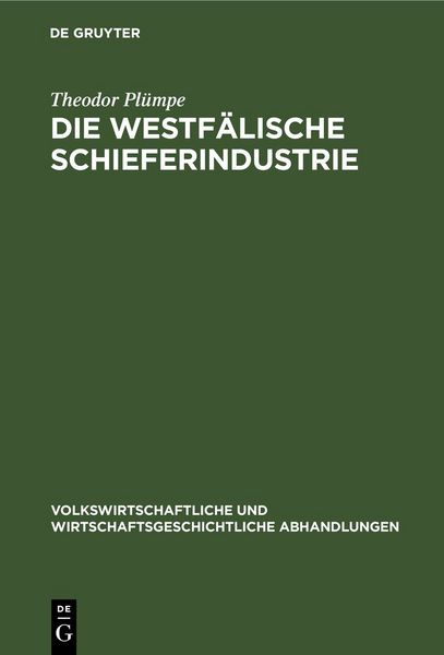 Produktbild: Die westf&auml;lische Schieferindustrie