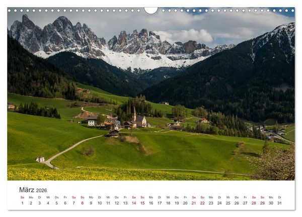 Produktbild: Ein Spaziergang in den Dolomiten (Wandkalender 2026 DIN A3 quer), CALVENDO Monatskalender