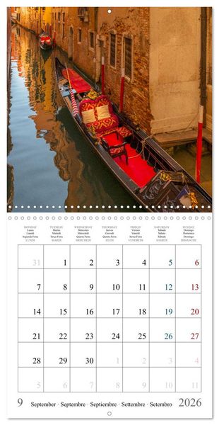 Produktbild: Romantic corners in Venice (Wall Calendar 2026 12 &times; 12 Inch) CALVENDO 12 Month Wall Calendar