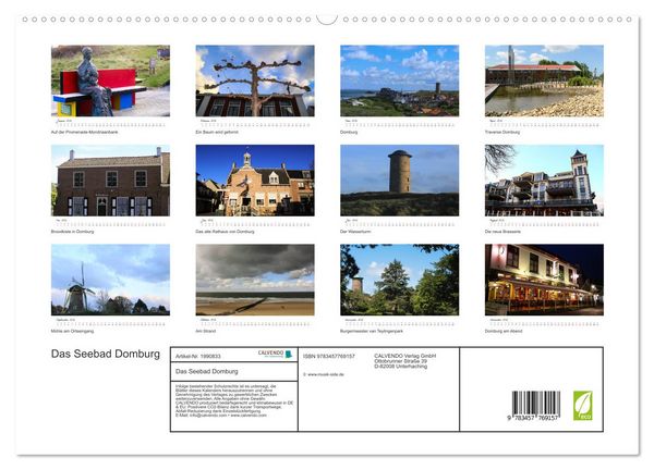 Produktbild: Das Seebad Domburg (hochwertiger Premium Wandkalender 2026 DIN A2 quer), Kunstdruck in Hochglanz