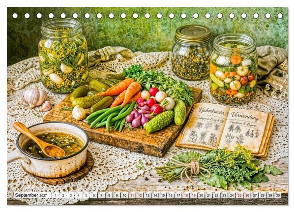 Produktbild: Alte Handwerksk&uuml;nste - Sticken, Backen, Schneidern und Traditionen (Tischkalender 2027 DIN A5 quer), CALVENDO Monatskalender