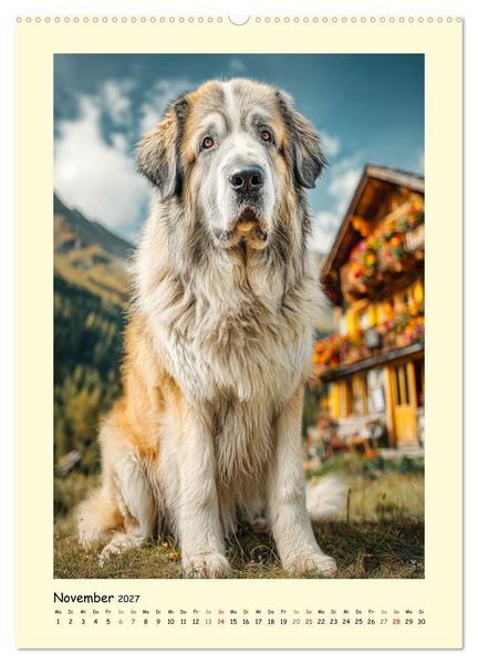 Produktbild: Mast&iacute;n del Pirineo. Imposantes Schwergewicht mit Knuddelfaktor (Wandkalender 2027 DIN A2 hoch), CALVENDO Monatskalender